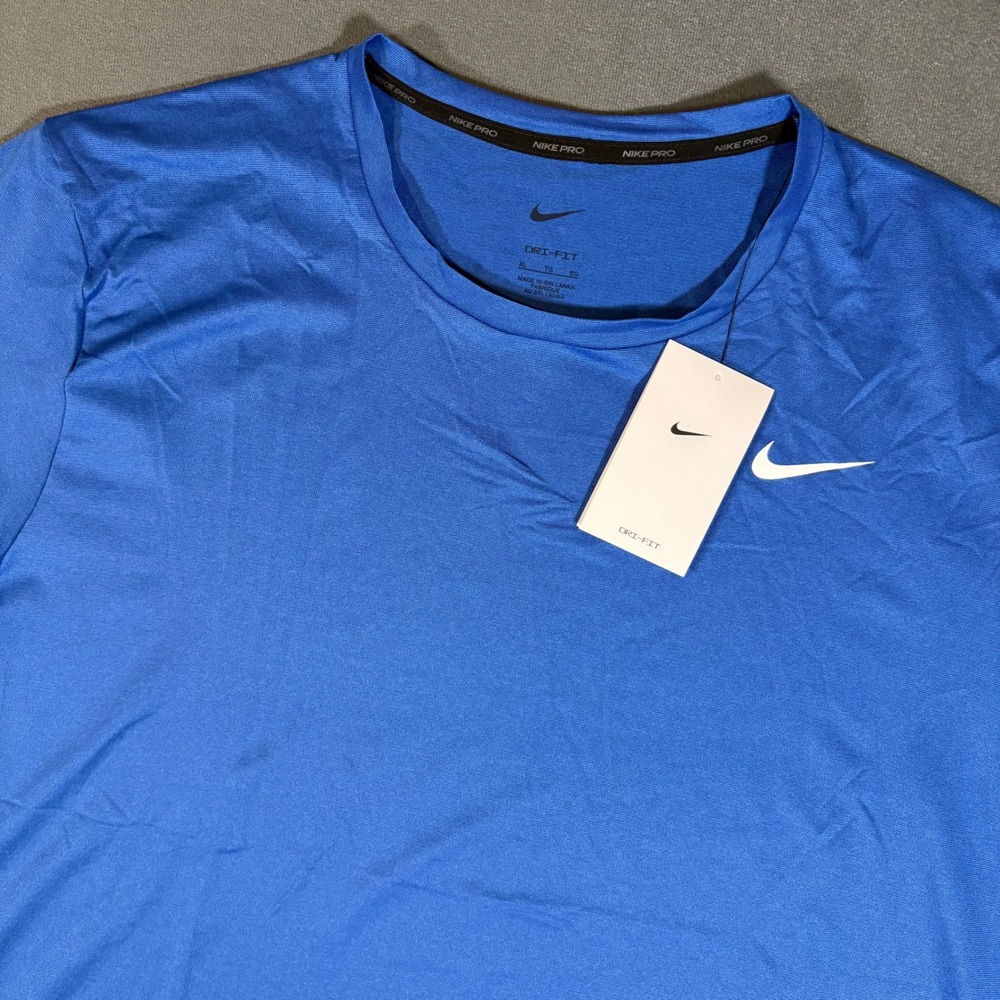 Nike Pro Dri-FIT‎ Blue X-Large Training Shirt CU9468-493 Lightweight